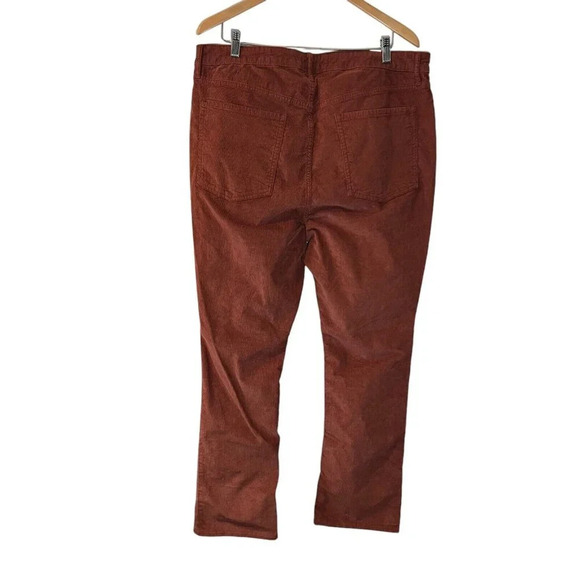 Old Navy Corduroy Pant Plus 18 Extra High-Rise Kicker Boot Cut Rust Orange Brown - Picture 2 of 8